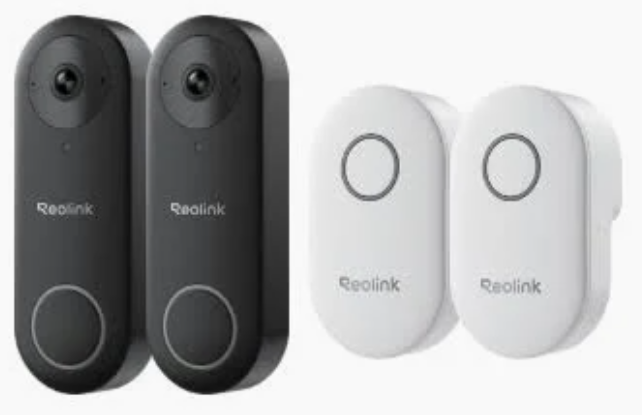 reolink d340w 5mpx wideo dzwonek wifi 5ghz widok dwa kolory obok siebie bialy i czarny
